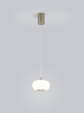 Helestra SAPO LED Pendelleuchte 12W dimmbar 90Ra warmweiss Coffee Aluminium Opalglas weiß Ø20cm