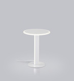 Helestra VAYA LED Tischleuchte 18W dimmbar 90Ra warmweiss Mattweiß Aluminium satiniert