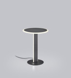 Helestra VAYA LED Tischleuchte 18W dimmbar 90Ra warmweiss Mattschwarz Aluminium satiniert