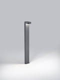 Helestra SIC LED Pollerleuchte 12W IP65 90Ra warmweiss Graphit Aluminium Glaslinse klar