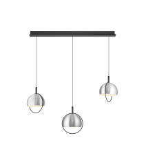 Hell Hoop LED Pendelleuchte 3-fach Warmweiß Dimmbar 60-180cm 90Ra Alu 20695/3-37