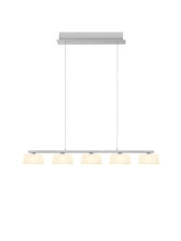 Hell View LED Pendelleuchte 5-fach steuerbare Lichtfarbe Dimmbar 60-180cm >90Ra Alu 20700/5-37