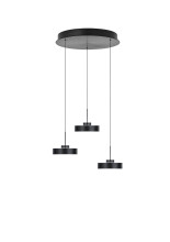 Hell Spencer LED Pendelleuchte 3-fach Warmweiß Dimmbar 60-180cm >90Ra Anthrazit 20726/3-39