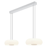 Hell LED Pendelleuchte Siena dimmbar 54W CCT steuerbare Lichtfarbe stufenlos extrawarm- bis tageslichtweiss 90Ra B-Link Weiß Opalglas 110x36cm 20755/2-07