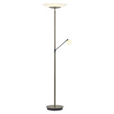 Hell LED Stehleuchte Ferdi dimmbar 41W CCT steuerbare Lichtfarbe 3-stufig extrawarm- bis neutralweiss 90Ra Bronze Alabasterglas 180cm 60583/2-15