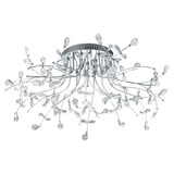 Hell LED Deckenleuchte Crystal X dimmbar 36W warmweiss 90Ra Chrom Klarglas Ø77cm 70639/770-02
