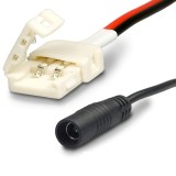 ISOLED Clip-Rundstecker-Anschluss für 2-pol. IP20 Flexstripes 8mm, Pitch-Abstand >12mm