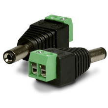 ISOLED Rundsteckeradapter MALE 2-polig auf Klemme