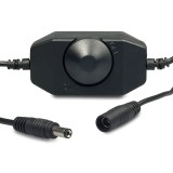ISOLED LED Dreh-Controller (Dimmer) schwarz, 2A, max. 48 Watt, Rundstecker Anschluss