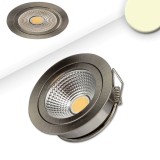 ISOLED LED Möbel-Einbaustrahler COB mit Reflektor, 3W, 60°, nickel geb., warmweiß