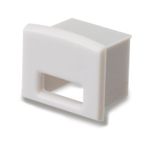 ISOLED Endkappe EC11 für SURF12 BORDERLESS inkl. COVER3, mit Kabelausgang, PVC, grauweiß