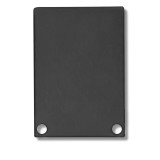 ISOLED Endkappe EC48 Alu schwarz RAL 9005 für SURF/DIVE24 mit COVER11, 2 STK, inkl. Schrauben