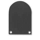 ISOLED Endkappe EC50 Alu schwarz RAL 9005 für SURF/DIVE24 in Verbindung mit COVER13
