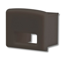 ISOLED Endkappe EC11B schwarz für Profil SURF12 BORDERLESS mit Kabeldurchführung, 1 STK