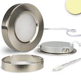 ISOLED LED Slim Ein- und Unterbauleuchte MiniAMP, silber, 3W, 24V DC, IP52, warmweiß, dimmbar