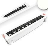 ISOLED LED Einbauleuchte Raster Line weiß/schwarz, 20W, neutralweiß, schwenkbar