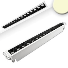 ISOLED LED Einbauleuchte Raster Line weiß/schwarz , dimmbar, 30W, warmweiß