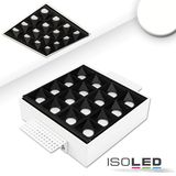 ISOLED LED Einbauleuchte Raster flächenbündig schwarz 15W, neutralweiß, 1-10V dimmbar