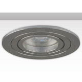 Isoled Einbaurahmen rund, Loch 80mm, Alu gebürstet + gebürstet, für GU10/MR16 Spots 114019