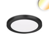 ISOLED LED Aufbau/Einbauleuchte Slim Flex, 6W, schwarz, ColorSwitch 3000/3500/4000K