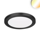 ISOLED LED Aufbau/Einbauleuchte Slim Flex, 12W, schwarz, ColorSwitch 3000/3500/4000K