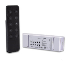 ISOLED RGB+W PWM-Dimmer mit Nah- u. Fernbedienung, 2 Szenen-Speicher, 4 Kanal, 12-36V, 4x5A