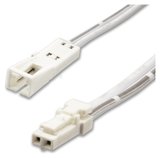 ISOLED MiniAMP Verlängerung male-female, 100cm, 2-polig, weiß, max. 3A