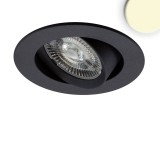ISOLED LED Einbauleuchte Slim68 schwarz, rund, 9W, warmweiß, dimmbar