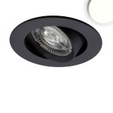 ISOLED LED Einbauleuchte Slim68 schwarz, rund, 9W, neutralweiß, dimmbar