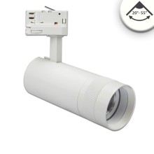 ISOLED 3-PH Schienen-Strahler fokussierbar, 24W, 20°-55°, weiß matt, 4000K