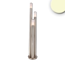 ISOLED Pollerleuchte 1700 Edelstahl, IP44, warmweiß, inkl. 3x E27 LED Leuchtmittel 9W