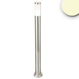 ISOLED Pollerleuchte 1100 Edelstahl, IP44, warmweiß, inkl. E27 LED Leuchtmittel 9W