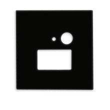 Isoled Cover Aluminium eckig 3 schwarz, für Wandeinbauleuchte Sys-Wall68 mit PIR Sensor 115610