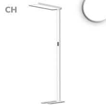 ISOLED LED Office Pro Stehleuchte Up/Down, 80W/20W, Weiß, UGR19, neutralweiß, Touch-Dimm, CH-Stecker