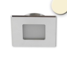 ISOLED LED Möbeleinbaustrahler MiniAMP ALU gebürstet, eckig, 3W, 120°,12V DC warmweiß 3000K, dimmbar