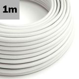 ISOLED Kabel Stoffummantelt, weiß, 2x0.75mm2 AWG18, Meterware
