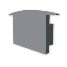 ISOLED Endkappe EC227 für Profil MAXI-EB V2, grau, gerade, 1 STK