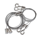 Isoled Y-Seilabhängung (2 Stk) mit Karabiner, Klappösen und Rutschklemme inkl. Stahlseil 1,5m 116408