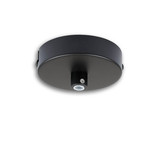 Isoled Deckenbaldachin rund, schwarz, für Kabel mit bis zu max. 9,8mm Manteldurchm. 116604