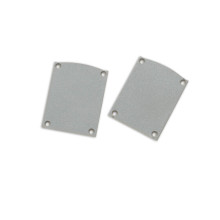 Isoled Endkappe EC116 Alu silber für LAMP30 V1+V2, Halbrund, 2 STK, inkl. Schrauben 116644