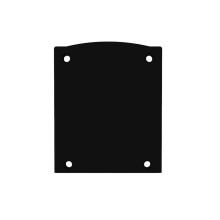 Isoled Endkappe EC116 Alu schwarz für LAMP30 V1+V2, Halbrund, 2 STK, inkl. Schrauben 116645