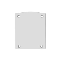 Isoled Endkappe EC116 Alu weiß für LAMP30 V1+V2, Halbrund, 2 STK, inkl. Schrauben 116646