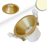 Isoled LED Einbaustrahler BACK60, gold, rund, 5W, CRI90, 3000K, rückversetzt, UGR<12, dimmbar 116703