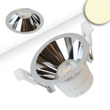 Isoled LED Einbaustrahler BACK60, alu glänzend, rund, 5W, CRI90, 3000K, rückversetzt, UGR<12, dimmbar 116707