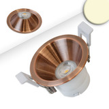 Isoled LED Einbaustrahler BACK60, rosegold, rund, 5W, CRI90, 2700K, rückversetzt, UGR<12, dimmbar 116710