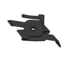 Isoled Montageklammer schwarz für 3-PH Aufbauschiene Serie S1 auf 24mm Streben von Odenwald-Rasterdecken 116723