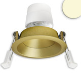 Isoled LED Einbaustr. Back68, gold, rund, 5W, CRI90, 2700K, schwenkbar, rückvers., UGR<12, dimmbar 117126