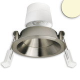 Isoled LED Einbaustr. Back68, nickel geb., rund, 5W, CRI90, 2700K, schwenkbar, rückvers., UGR<12, dimmbar 117128