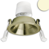 Isoled LED Einbaustr. Back68, messing geb., rund, 5W, CRI90, 2700K, schwenkbar, rückvers., UGR<12, dimmbar 117132