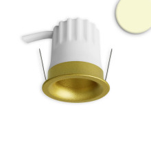 Isoled LED Einbaustrahler BACK32, gold, rund, 5W, CRI90, 3000K, rückversetzt, Honeycomb, dimmbar 117249